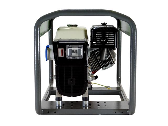 Stromerzeuger Benzin 7kVA 230V 50Hz
Benzinmotor Honda GX390, Seilzugstart, 6,5 Liter Tank
LINZ Generator mit AVR Regelung
leichter Rohrrahmen, Steckdosen CEE 230V 32A 2P+T, CEE 230V 16A 2P+T